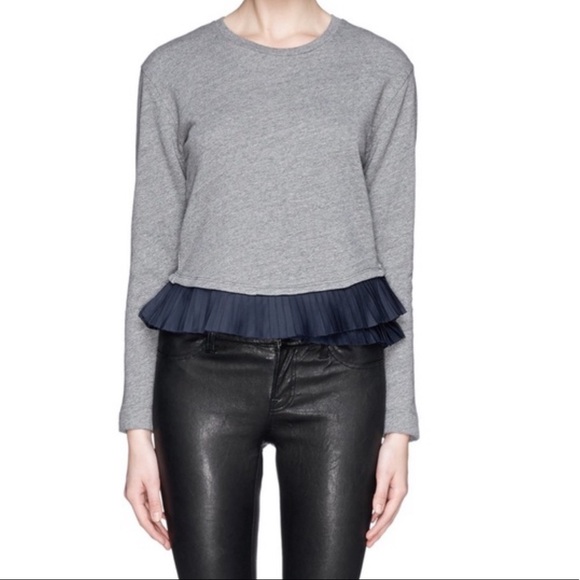 J. Crew Sweaters - J CREW ruffled hem sweatshirt